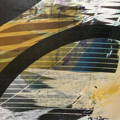 Colin Goldberg, Portals #2, 2020. Acrylic and ink on linen. 48 x 36 inches.