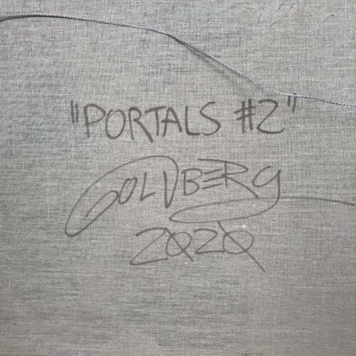 Colin Goldberg, Portals #2, 2020. Acrylic and ink on linen. 48 x 36 inches.