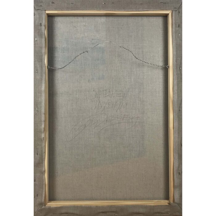 Colin Goldberg, Waterview, 2019. Acrylic and ink on linen. 32 x 22 inches.
