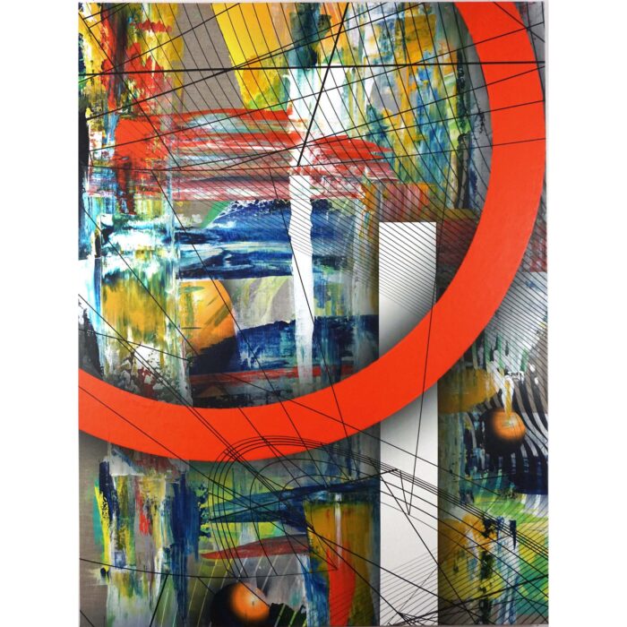 Colin Goldberg, Dr. No, 2020. Acrylic and ink on linen. 48 x 36 inches.