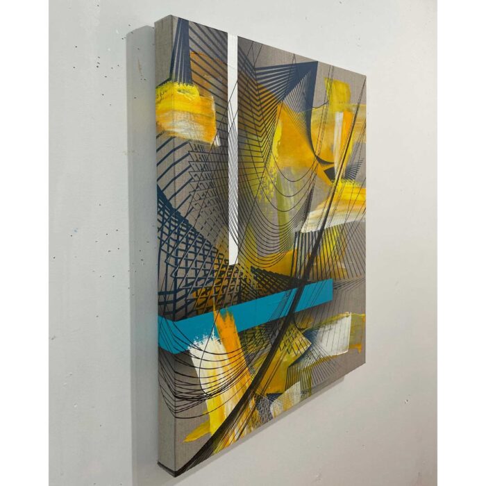 Colin Goldberg, David and Noguchi, 2021. Oil and ink on linen. 24 x 18 inches.
