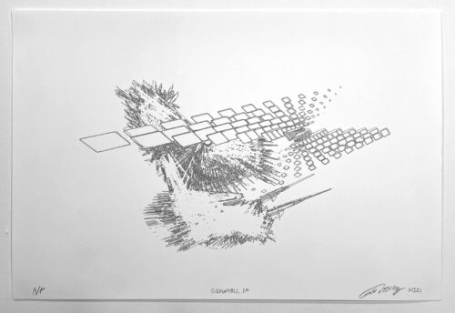 Colin Goldberg, Snowfall 1A, 2021. Artist Proof.