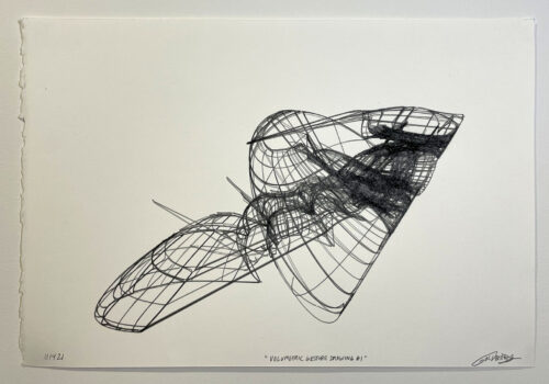 Colin Goldberg, Volumetric Gesture Drawing #1, 2021.