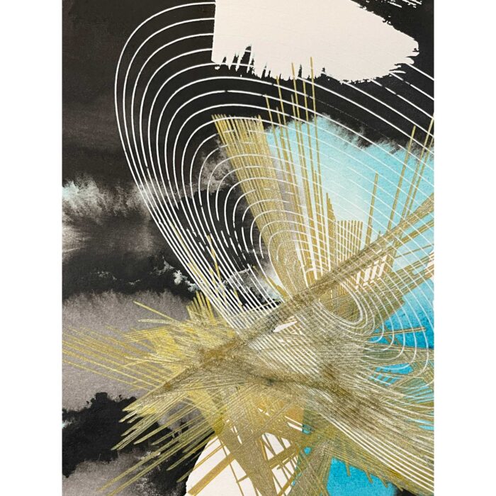 Cyan & Gold Composition - Image 5