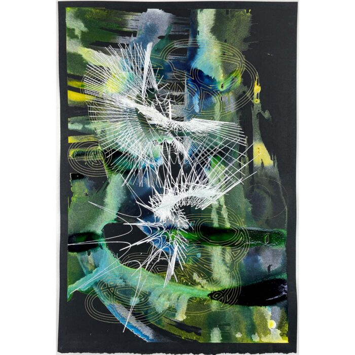 Colin Goldberg, Green on Black Composition, 2022.