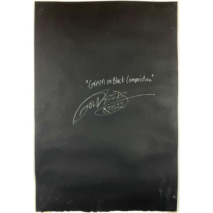 Colin Goldberg, Green on Black Composition, 2022.