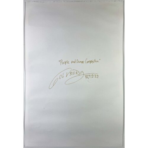 Colin Goldberg, Purple and Orange Composition, 2022.