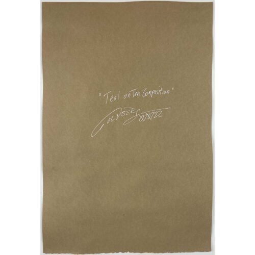 Colin Goldberg, Teal on Tan Composition, 2022.