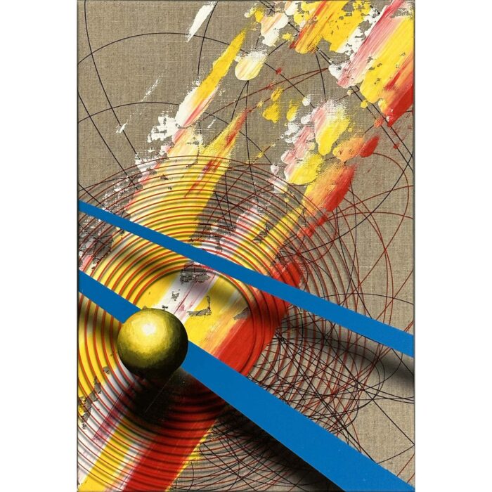 Colin Goldberg, Broadway, 2024. Acrylic and ink on linen. 16x11 inches. 41x28 cm. Signed verso.