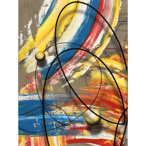 Colin Goldberg, Exodus, 2024. Acrylic and ink on linen. 32 x 24 inches. 81 x 61 cm. Signed verso.