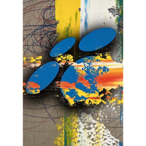 Colin Goldberg, Sublimation, 2024. Acrylic and ink on linen. 16 x 11 inches. 41 x 28 cm. Signed verso.