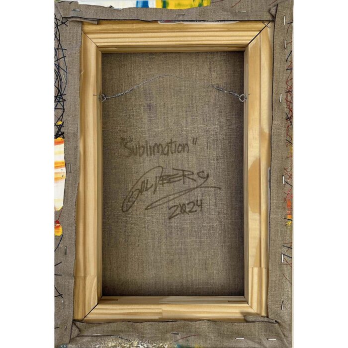 Colin Goldberg, Sublimation, 2024. Acrylic and ink on linen. 16 x 11 inches. 41 x 28 cm. Signed verso.