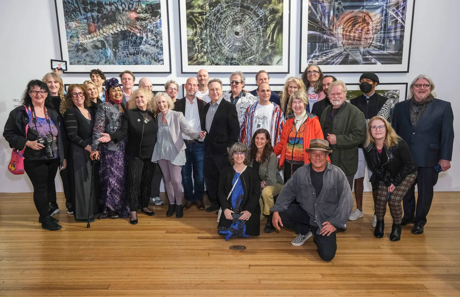 Participating artists at the Southampton Arts Center opening in 2022