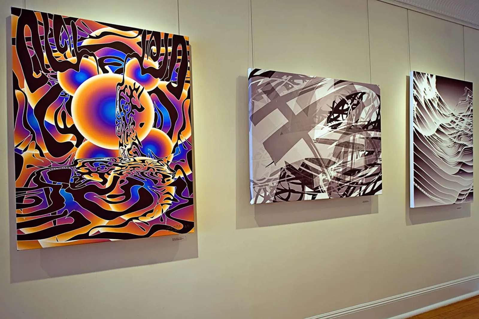 Paintings installed at 4 North Main Gallery in 2011