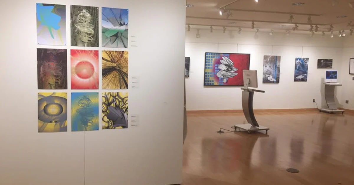 Colin Goldberg, History of the Future at Farmingdale State College 2016. Installation view.